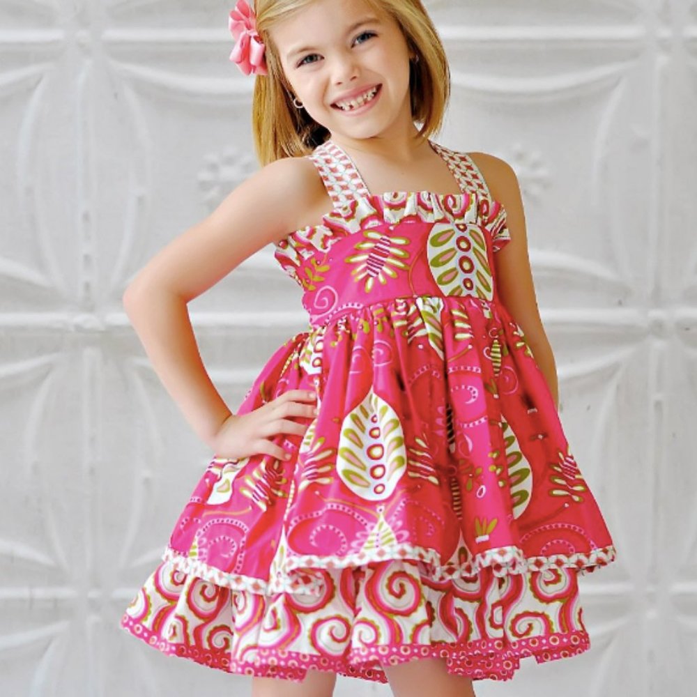 ❌SOLD❌JELLY the PUG 🌺Paisley Sassy Ruffled Dress - Picture 3 of 10